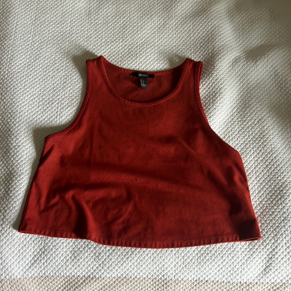 Suede crop top